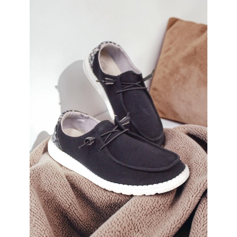 RESERVED @charlybug1113 Hey Dude Wendy Woven Slip-On Loafer Shoes- Grey Cheetah - Picture 2 of 12
